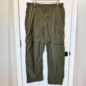 The North Face Men's Convertible Olive Green Cargo Pants - XLarge